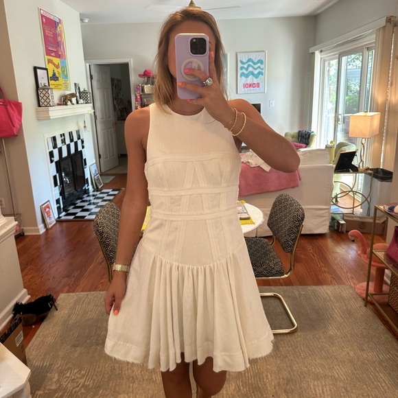 AJE tidal corset white mini dress size US 6 - Picture 4 of 7